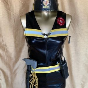 Halloween Cosplay Costume Women Sexy Fire Firefighter Captain Chief